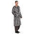 Snuggs Blanket Robe Grey Checkered